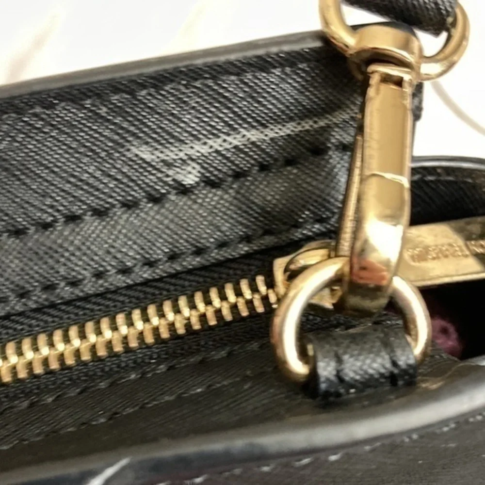 Michael kora black saffiano leather mini Selma crossbody bag